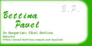 bettina pavel business card