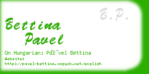 bettina pavel business card